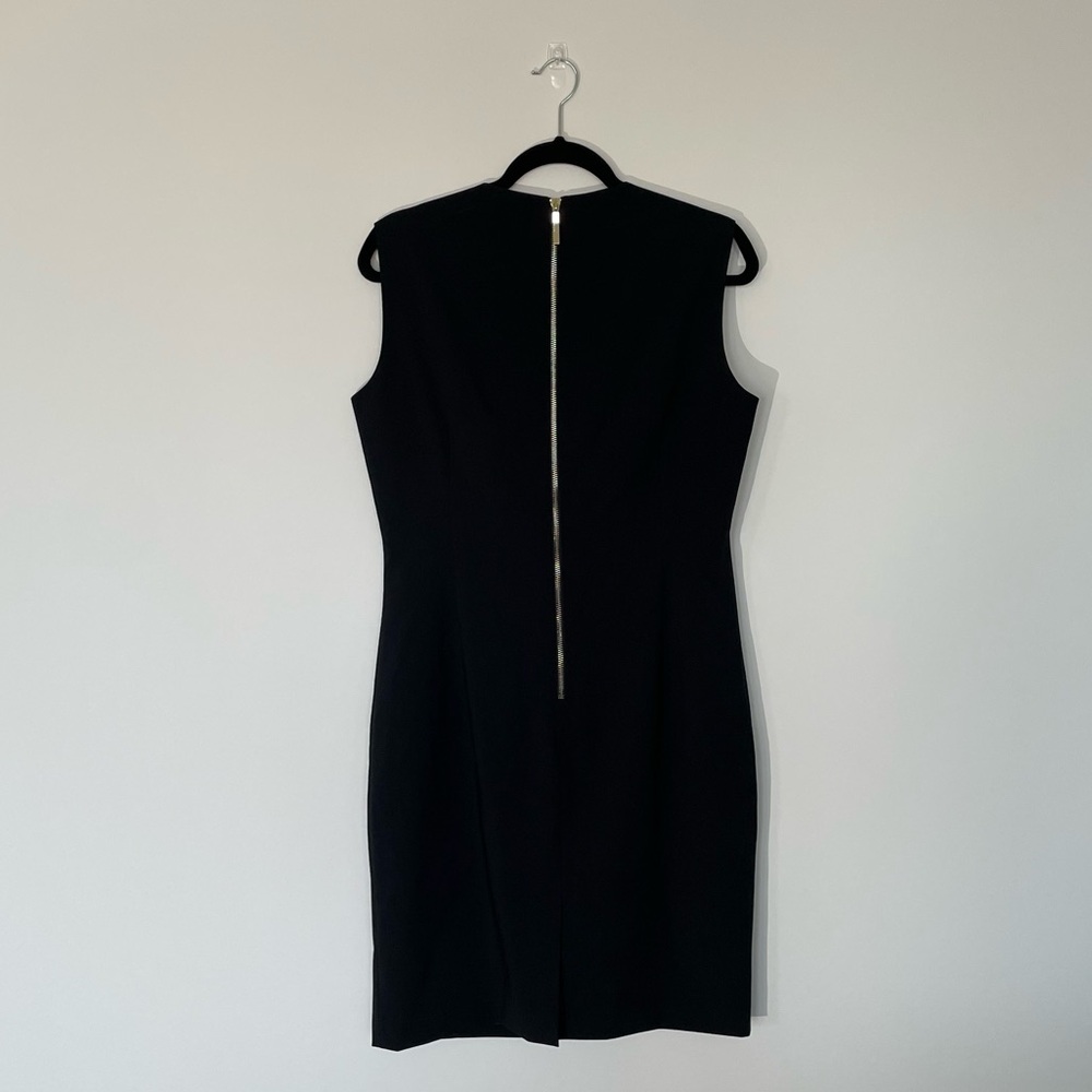 Ted Baker Saloted Sleeveless Black Wool Blend Sheath Dress - Size 4 - Picture 3 of 8